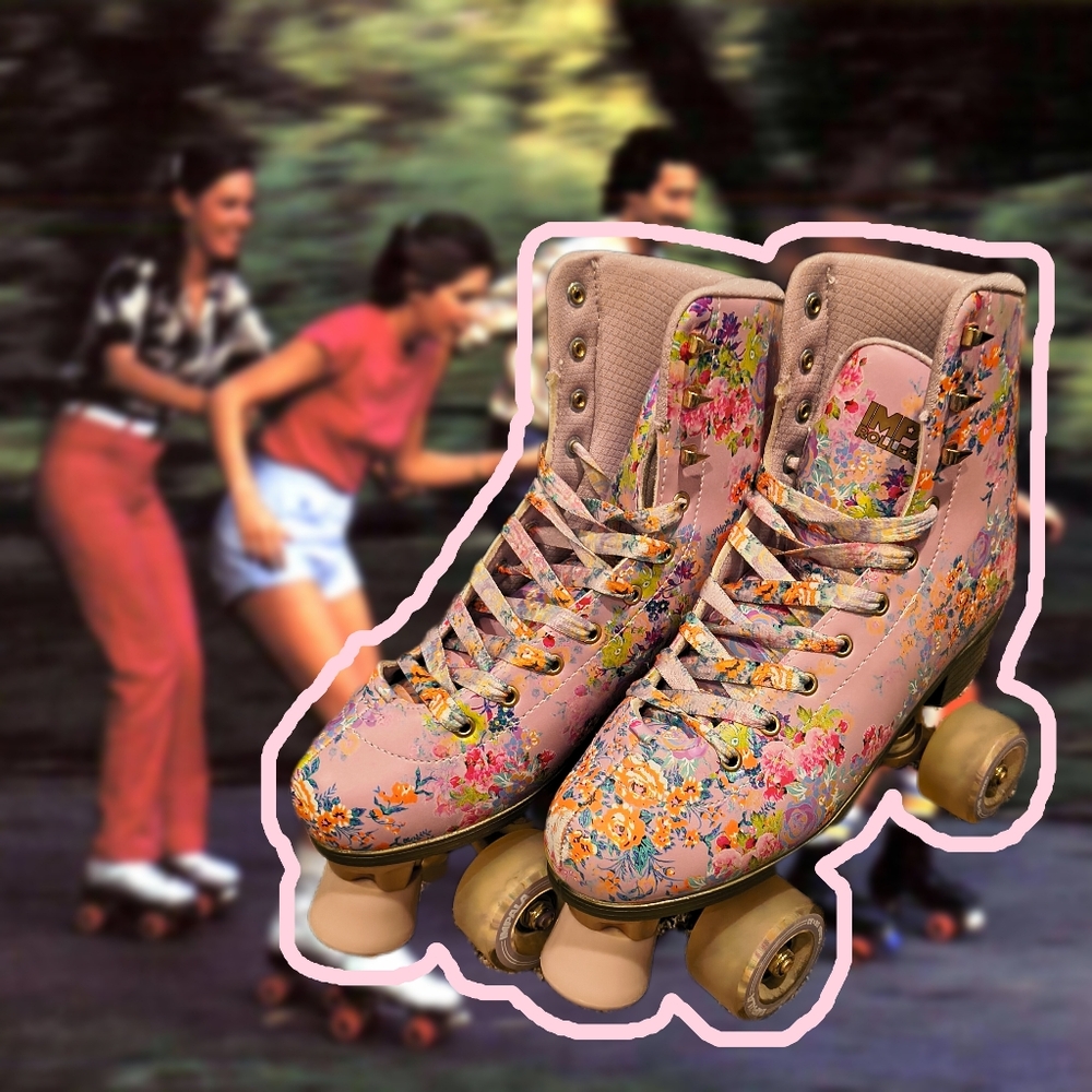 Beautiful Floral Impala Skates **Kitty Not Included**